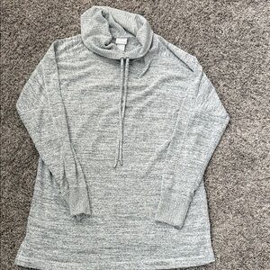 Chico's Light Gray Cowl Neck Sweater